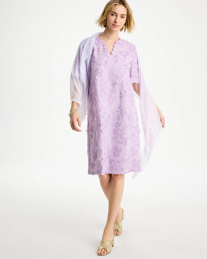 Chico's Latest - 3D Floral Dress Orchid Mist