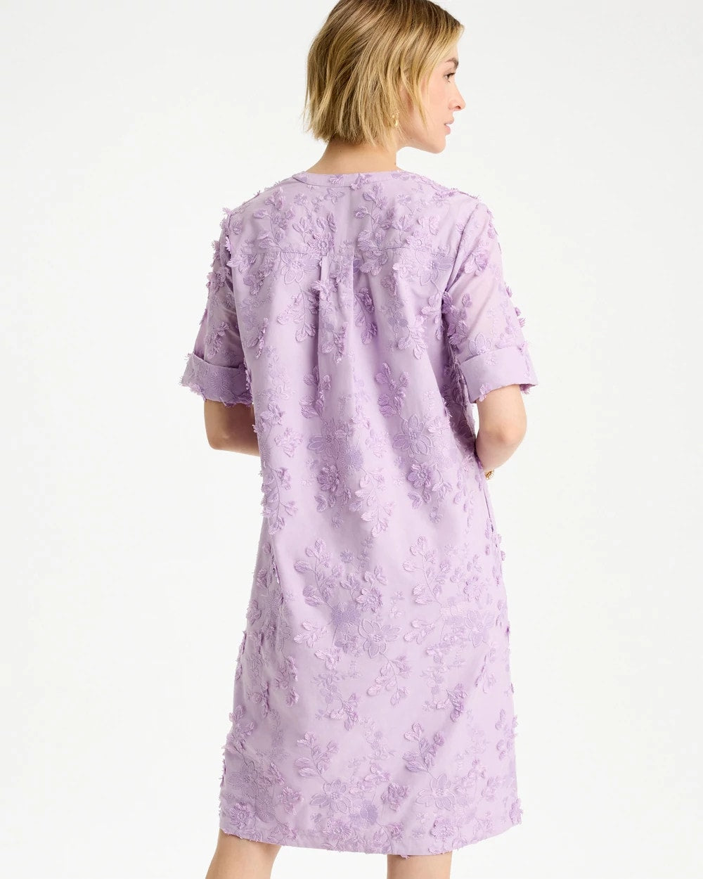 Chico's Latest - 3D Floral Dress Orchid Mist