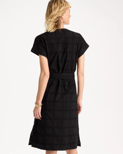 Chico's Classic - Embroidered Cotton Shirtdress Black