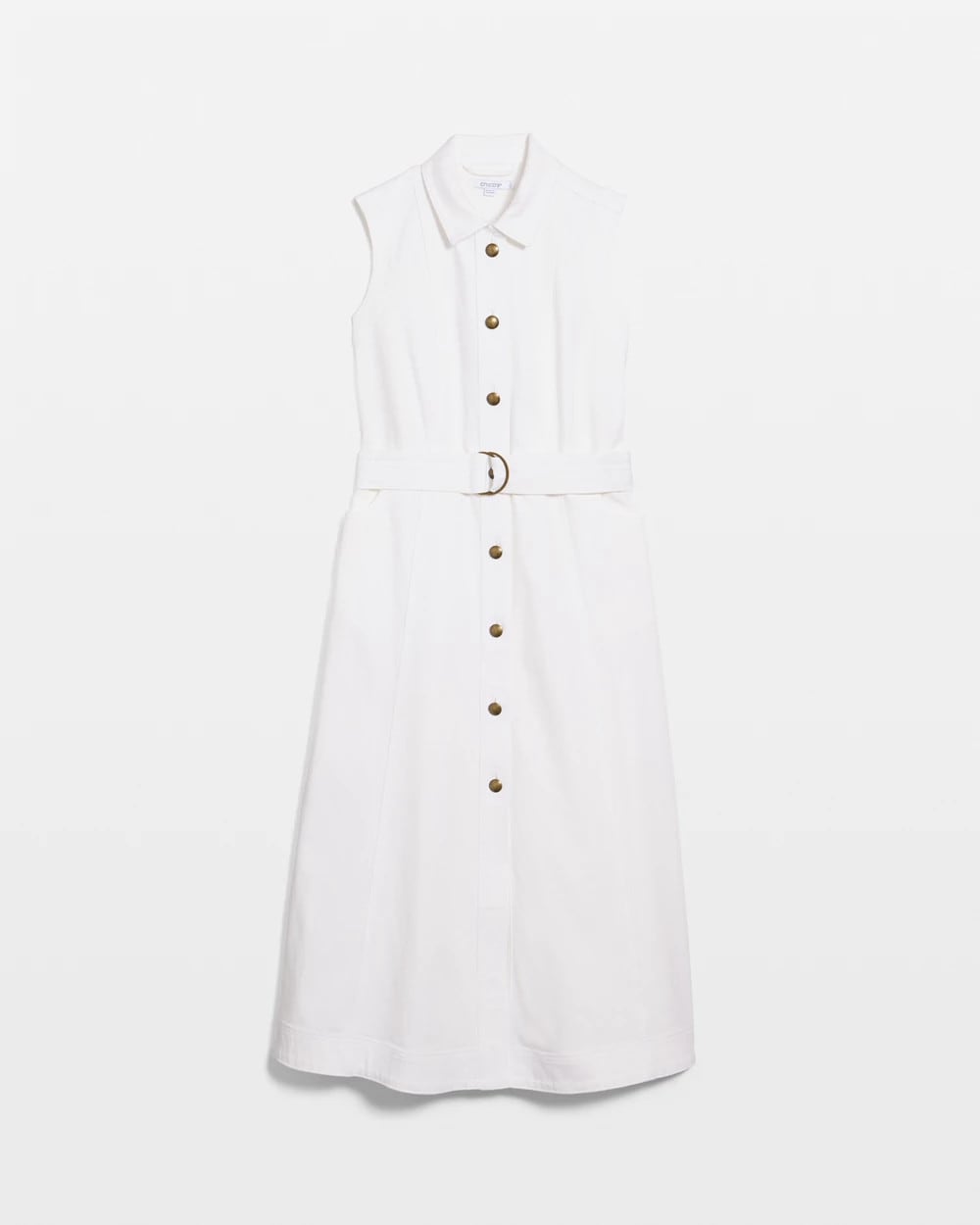 Chico's Everyday - Denim Sleeveless Shirtdress Alabaster