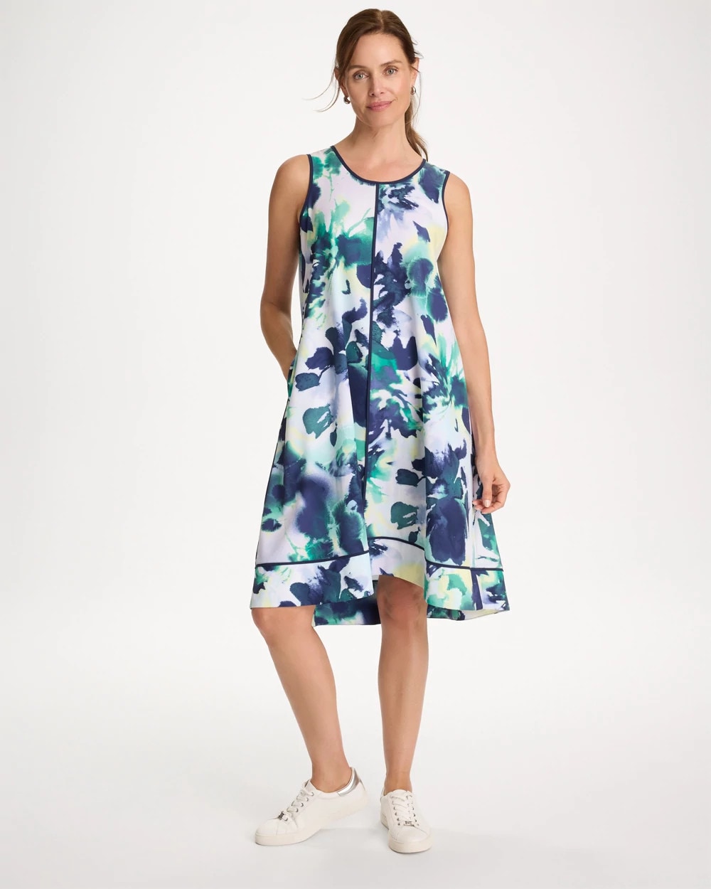 Chico's Featured - Zenergy® UPF Floral Midi Dress Topanga Green