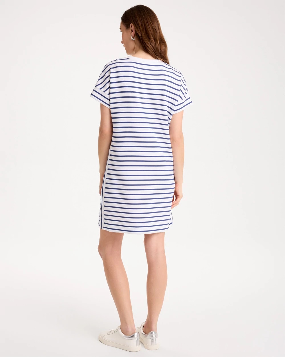 Chico's Customer Favorite - Zenergy® Soft Striped Contrast Dress Starlit Navy