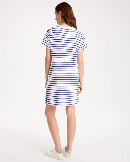 Chico's Customer Favorite - Zenergy® Soft Striped Contrast Dress Starlit Navy