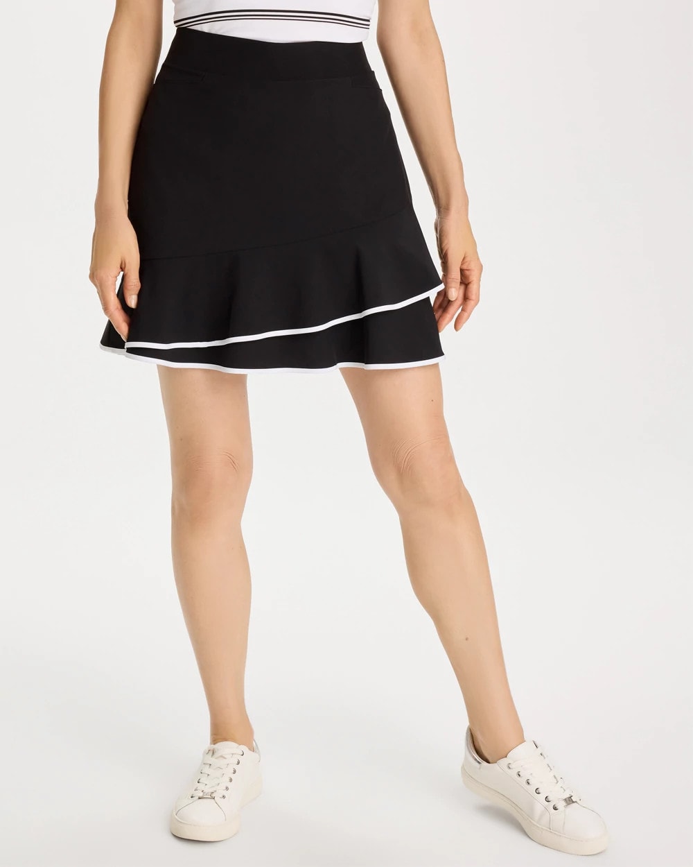 Chico's Latest - Zenergy® UPF Contrast Tulip Hem Skort Black