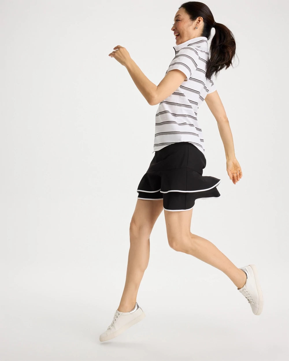 Chico's Latest - Zenergy® UPF Contrast Tulip Hem Skort Black