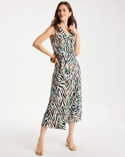 Chico's Featured - Animal Print Jersey Knit Dress Jade Glow