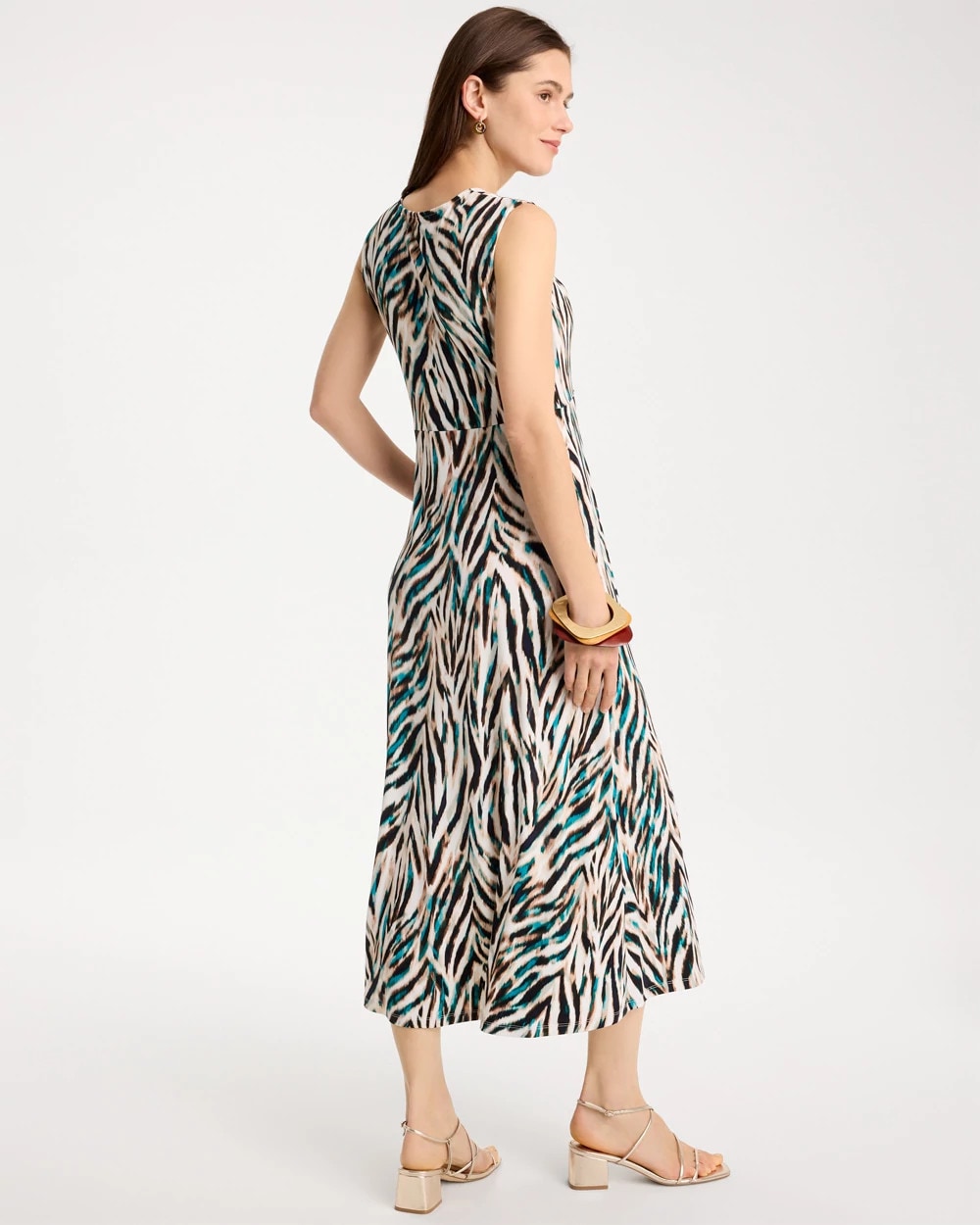 Chico's Featured - Animal Print Jersey Knit Dress Jade Glow