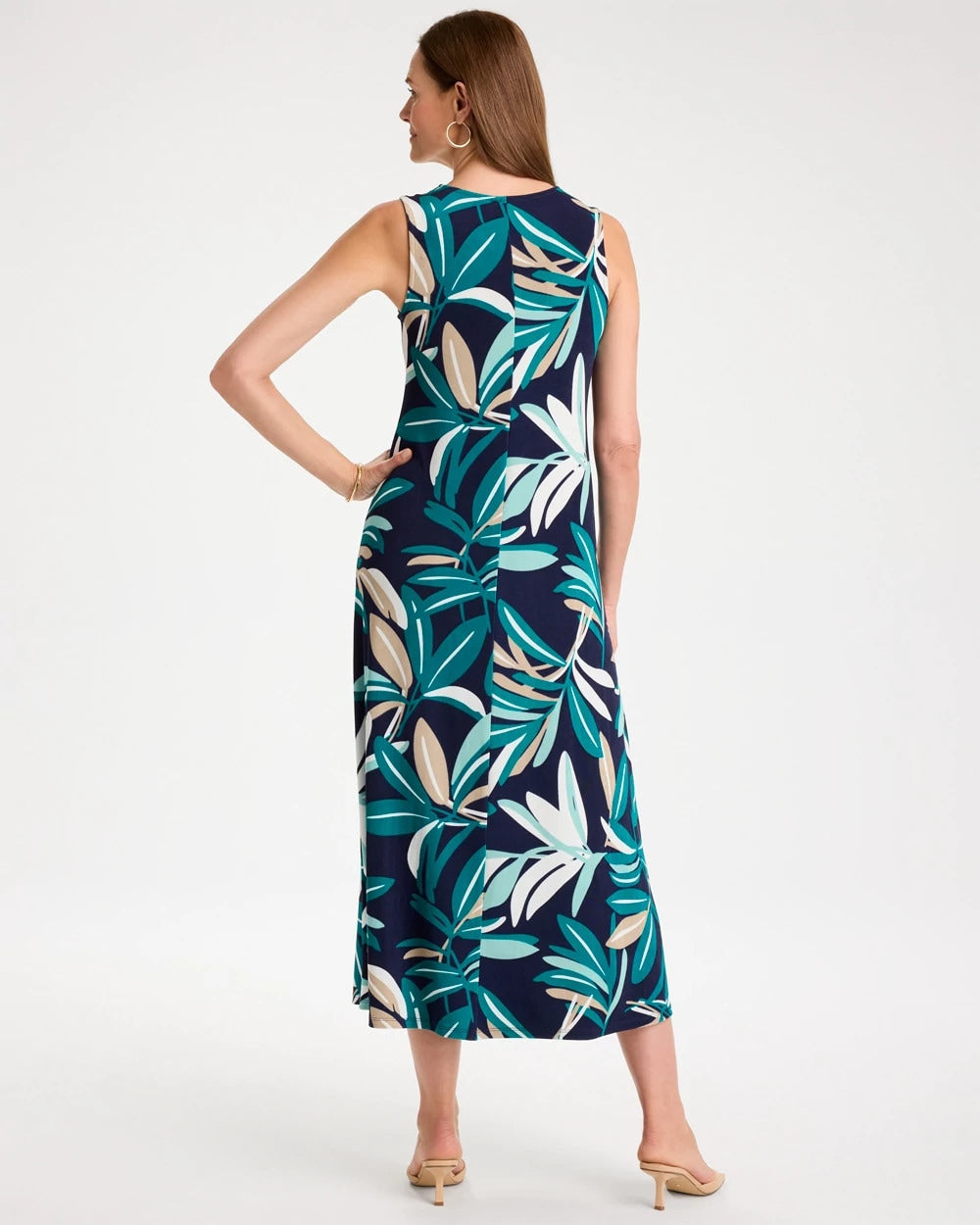 Chico's Exclusive - Travelers™ Palm Maxi Dress Kings Navy