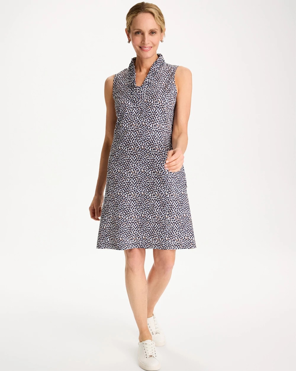 Chico's Recommended - Zenergy® UPF Ruffle Dress Passport Blue
