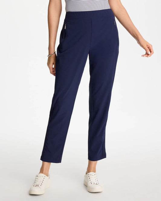 Chico's Discount - Zenergy® UPF Rib Mix Ankle Pants Passport Blue