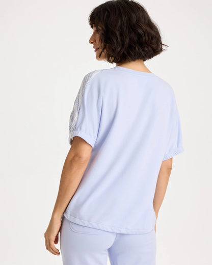 Chico's Everyday - Zenergy® Striped Gauze Lounge Shirt Indigo Ice