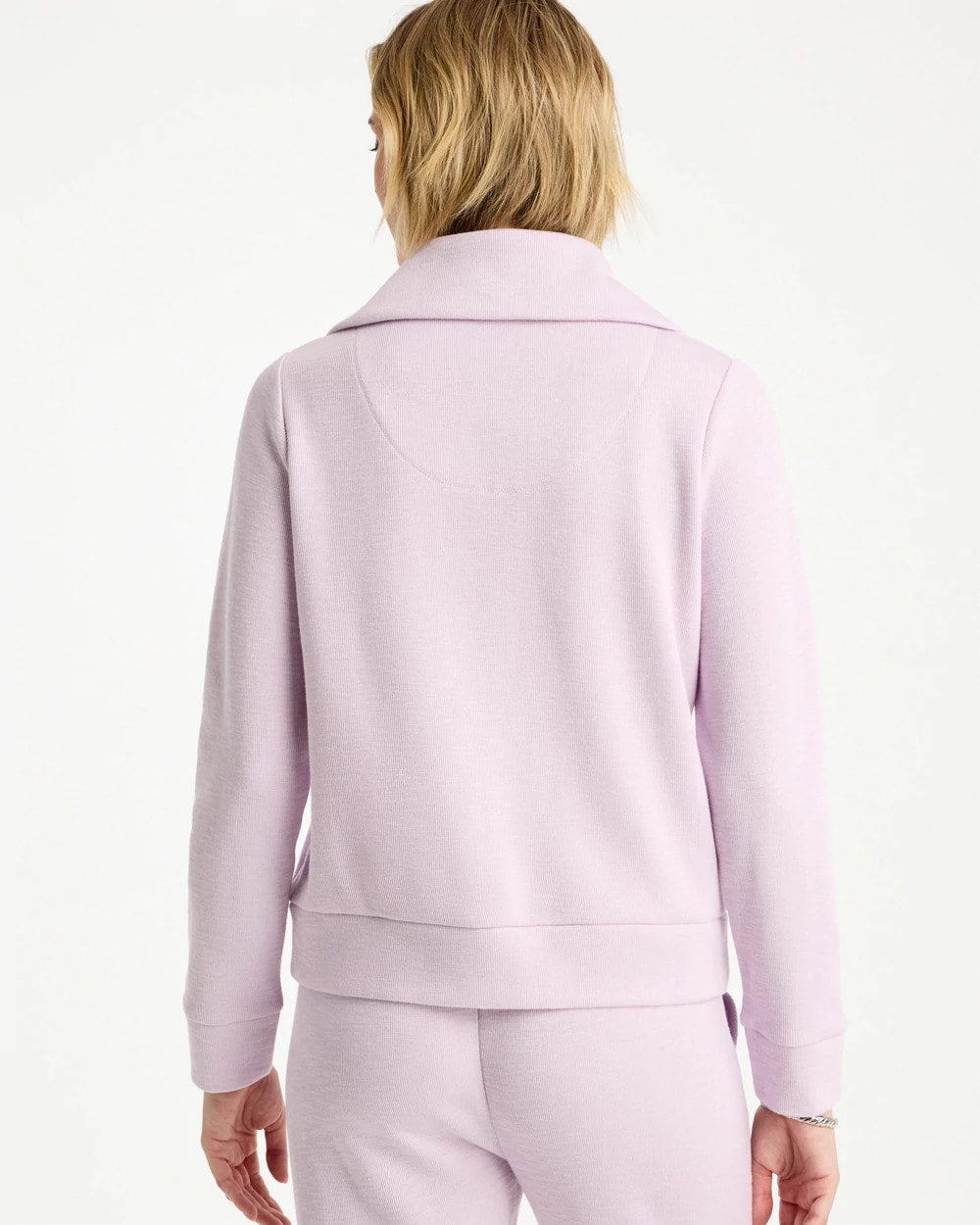Chico's Essential - Zenergy® Beach Slub Half-Zip Pullover Top Pale Sweet Pea