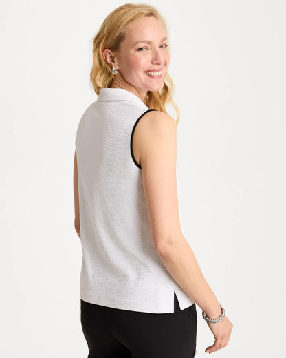 Chico's Great Value - Zenergy® UPF Contrast Polo Alabaster