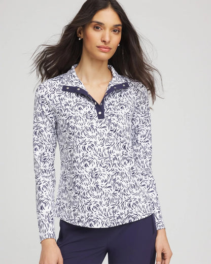 Chico's Essential - Zenergy® UPF Palma Pullover Passport Blue