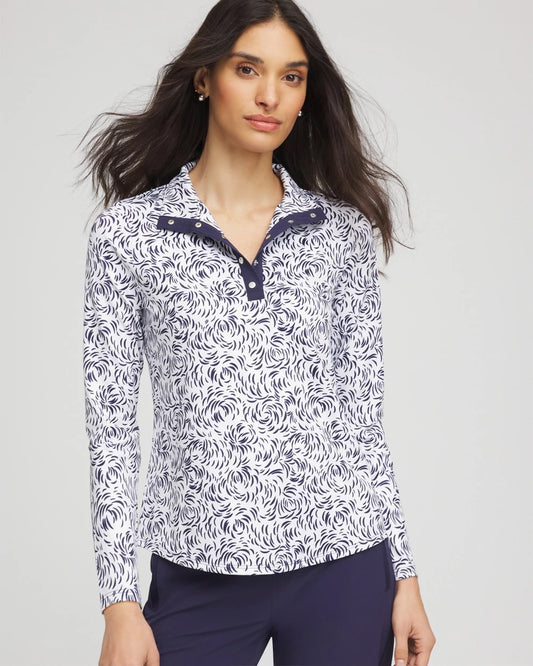 Chico's Essential - Zenergy® UPF Palma Pullover Passport Blue