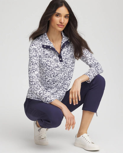 Chico's Essential - Zenergy® UPF Palma Pullover Passport Blue