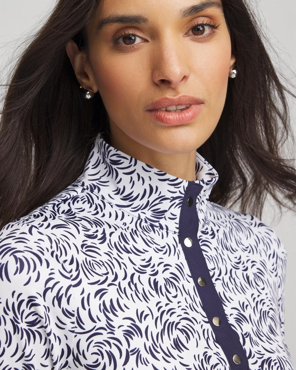 Chico's Essential - Zenergy® UPF Palma Pullover Passport Blue