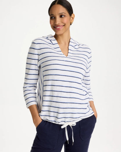 Chico's Recommended - Zenergy® Jersey Striped Pullover Top Passport Blue