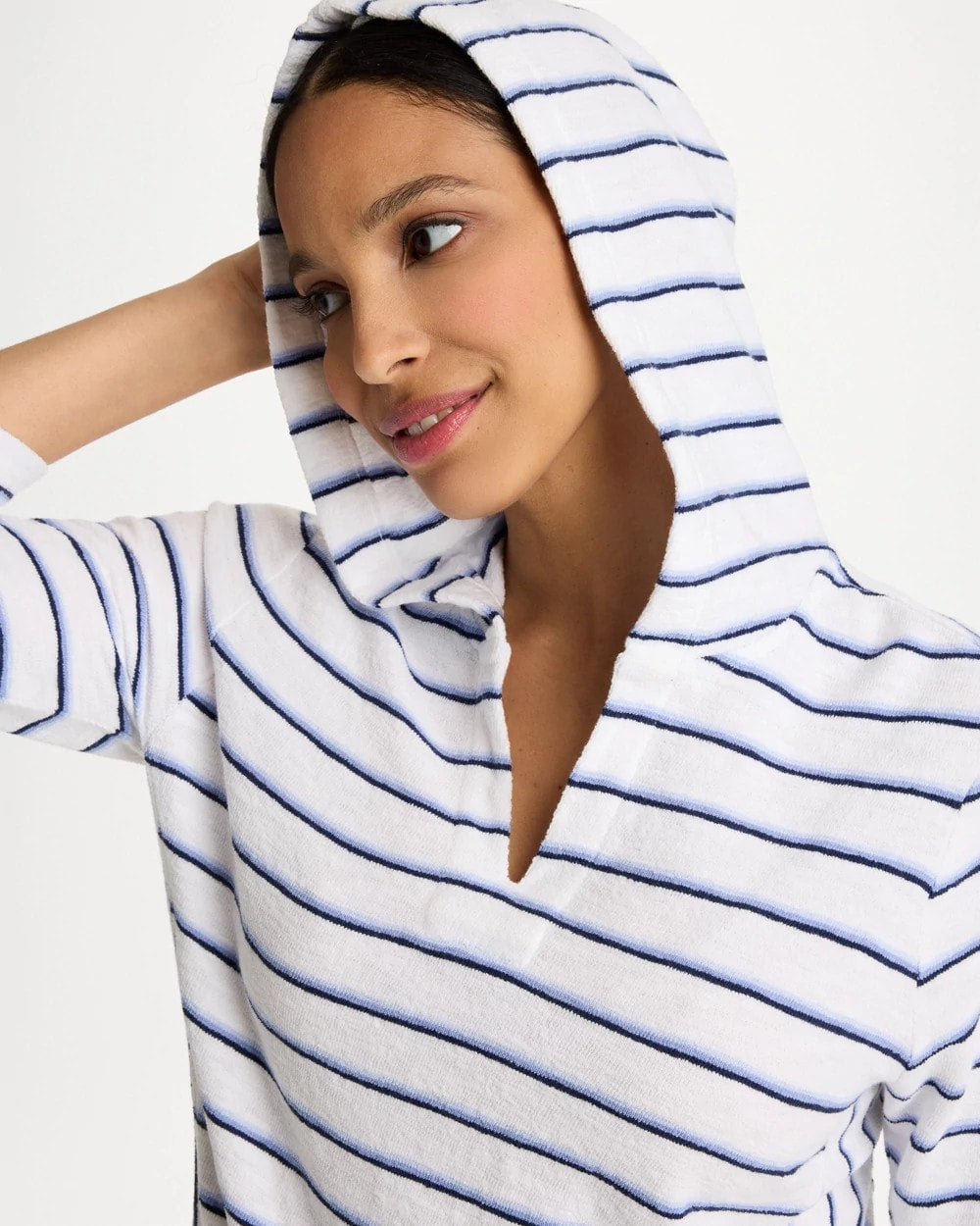Chico's Recommended - Zenergy® Jersey Striped Pullover Top Passport Blue