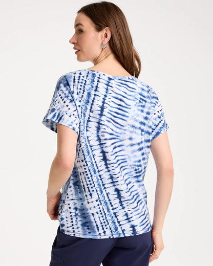 Chico's Special Offer - Zenergy® Tie-Dye Drop Shoulder Tee Passport Blue