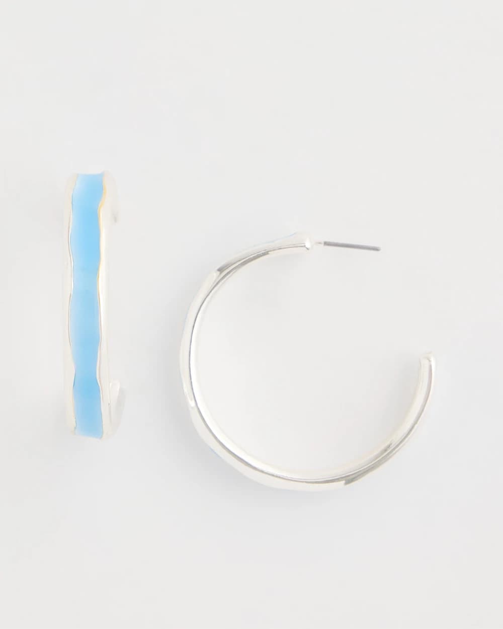Chico's Featured - Sea Glass Inspired Hoop Earrings Blue