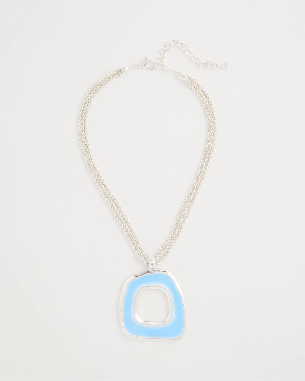 Chico's Essential - Sea Glass Inspired Pendant Necklace Blue