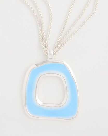 Chico's Essential - Sea Glass Inspired Pendant Necklace Blue