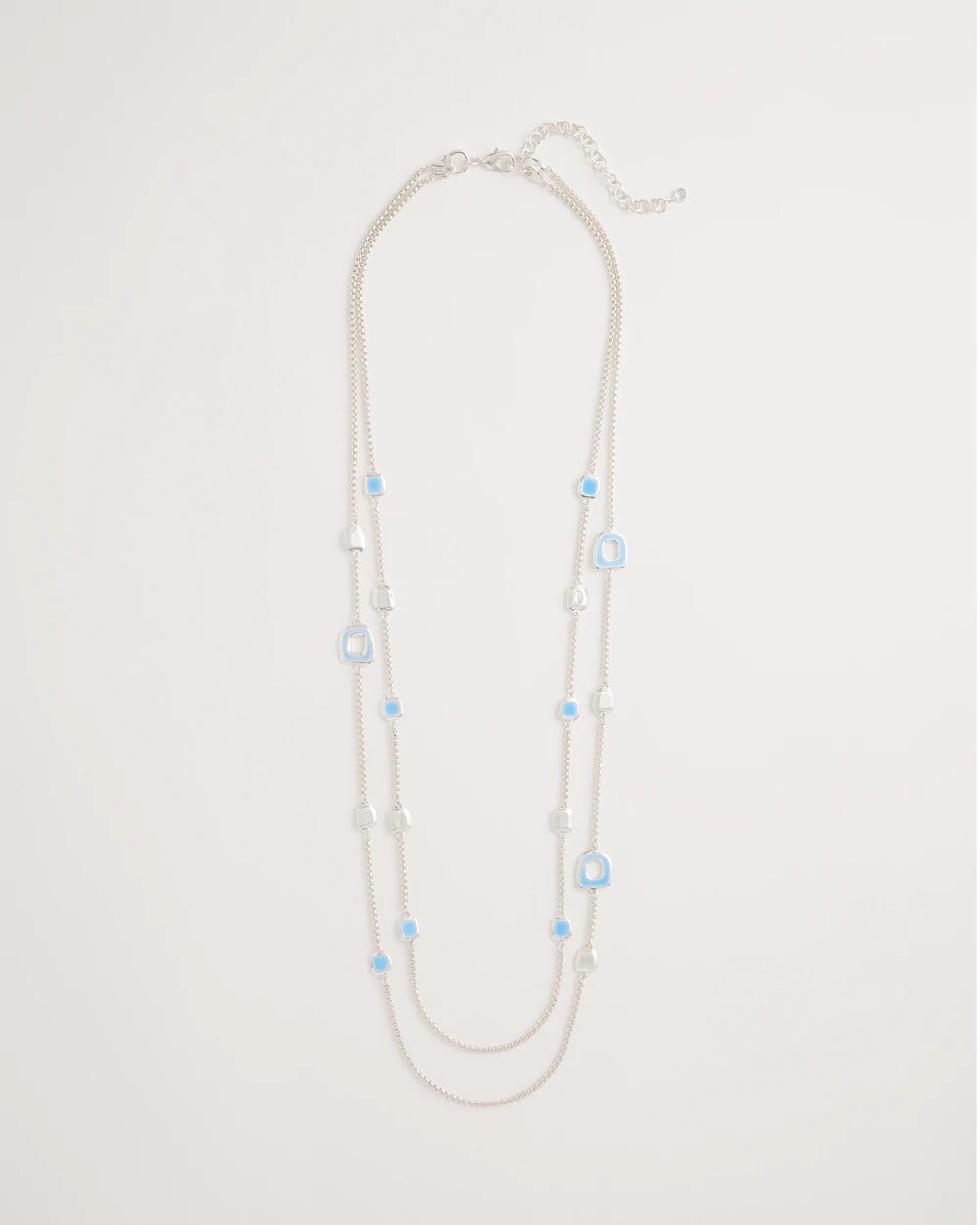 Chico's Deals - Sea Glass Inspired Charm Necklace Blue