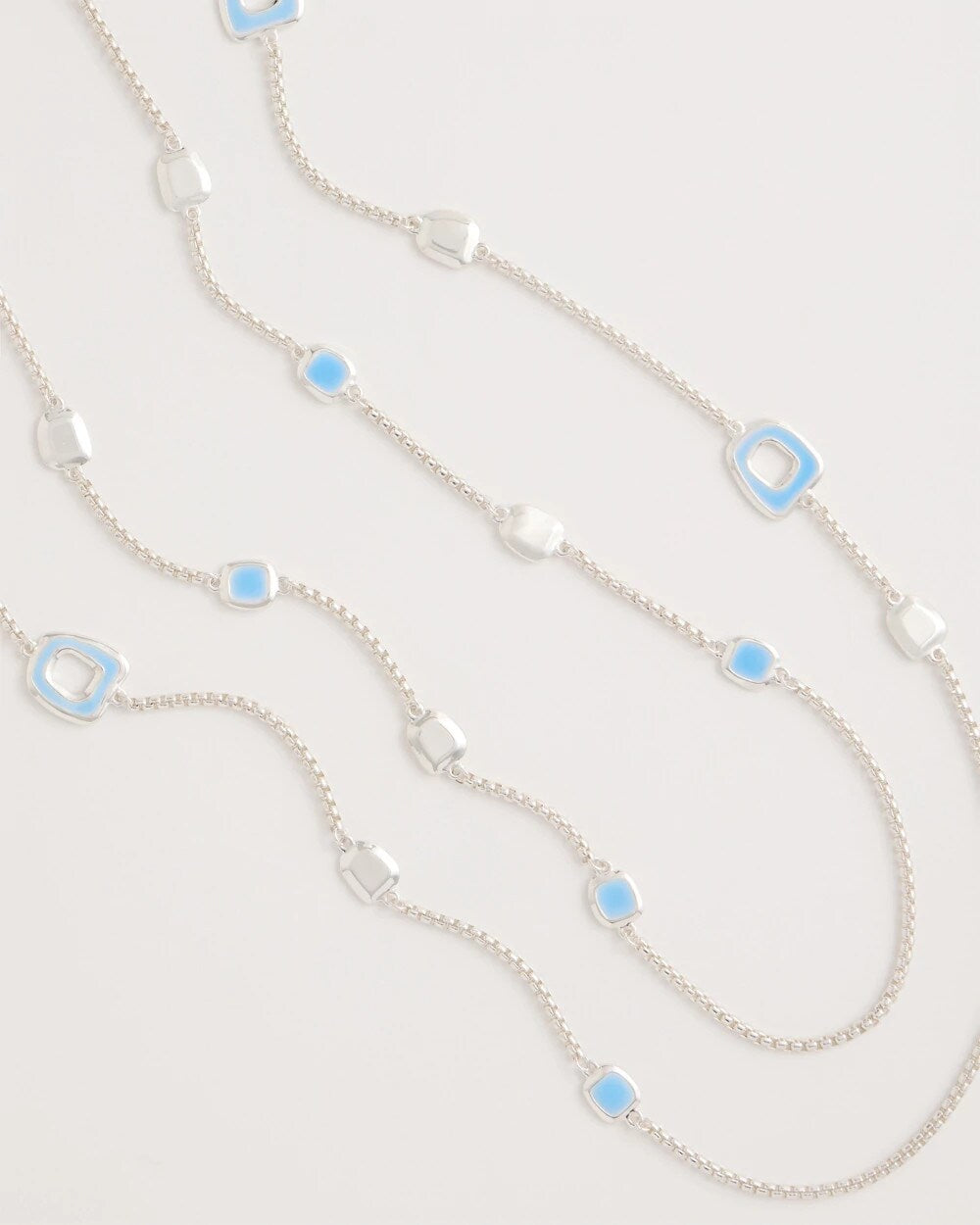 Chico's Deals - Sea Glass Inspired Charm Necklace Blue