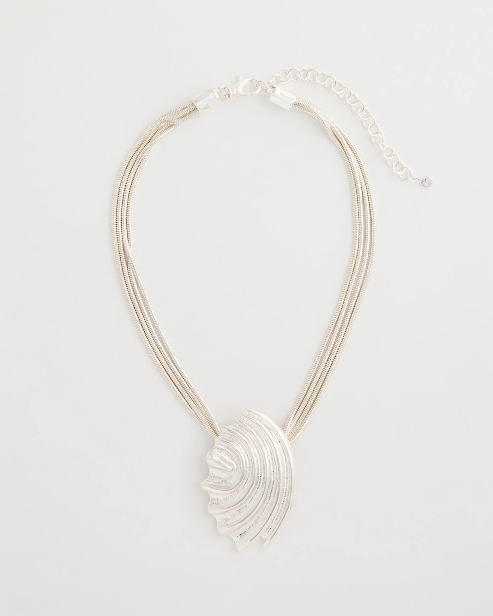 Chico's Trusted - Silvertone Shell Pendant Silver