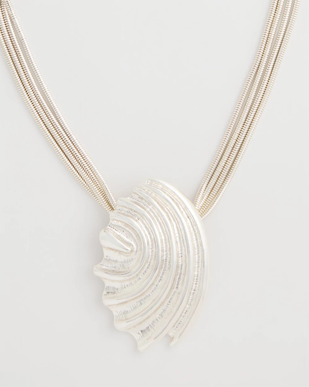 Chico's Trusted - Silvertone Shell Pendant Silver