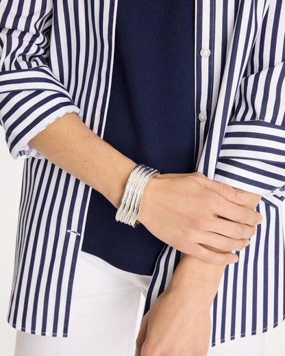 Chico's Value - Silvertone Cuff Bracelet Silver