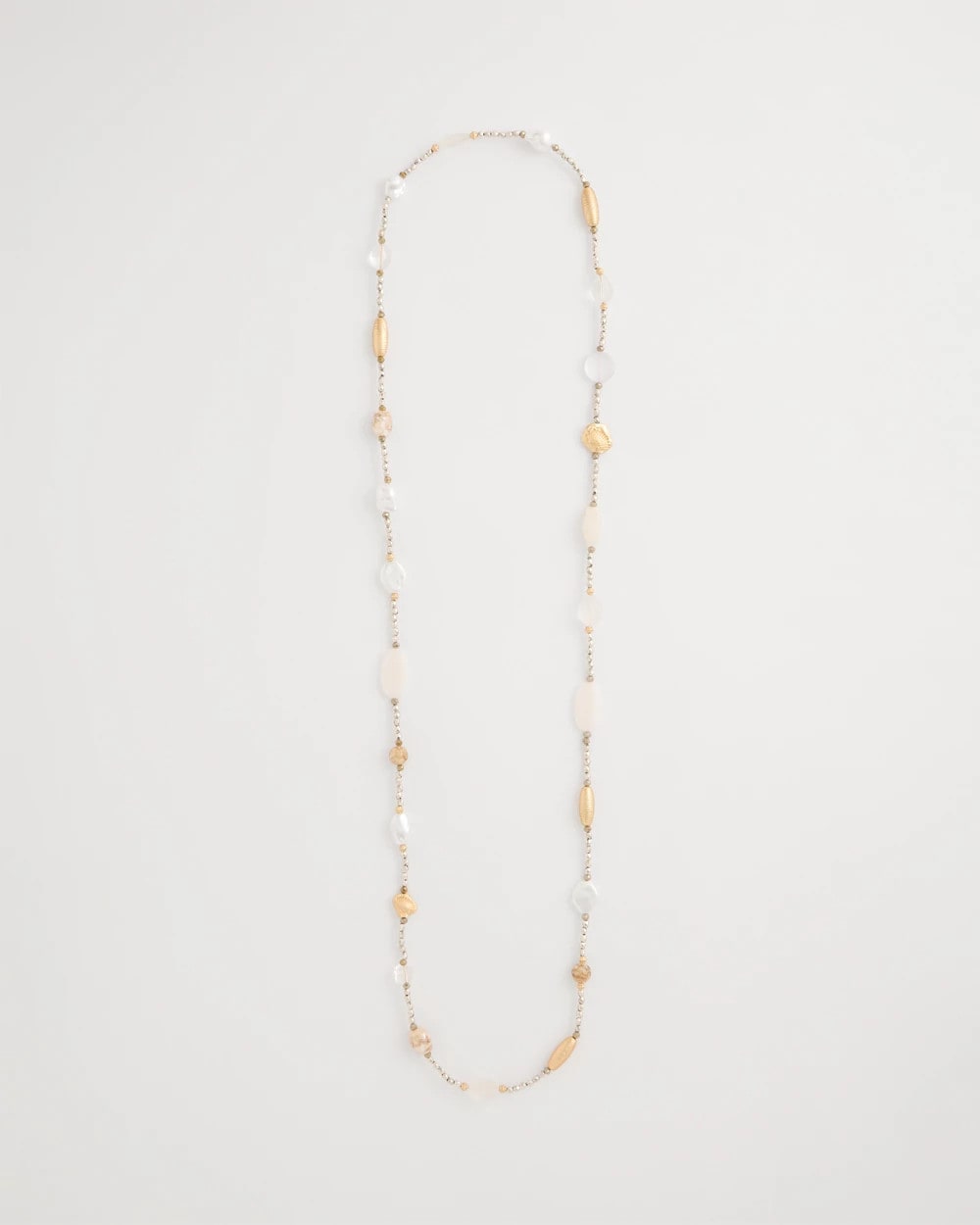 Chico's Signature - Neutral Shell Long Necklace Neutral