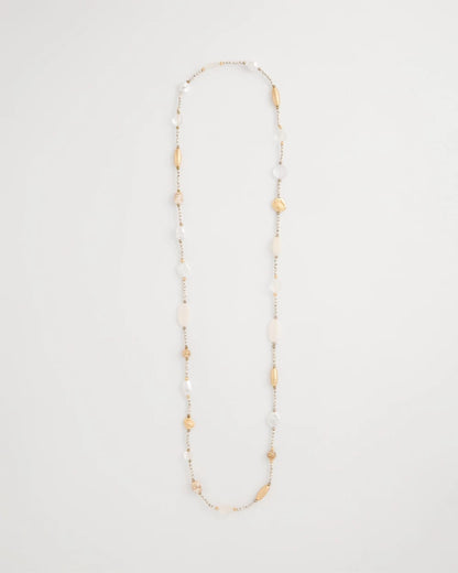 Chico's Signature - Neutral Shell Long Necklace Neutral