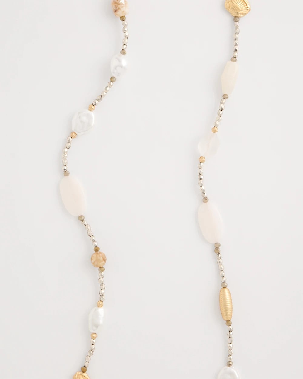 Chico's Signature - Neutral Shell Long Necklace Neutral