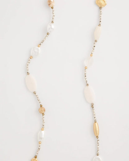 Chico's Signature - Neutral Shell Long Necklace Neutral