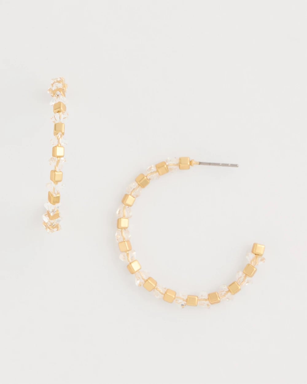 Chico's Hot Sale - Sea Foam Hoop Earrings White/Gold
