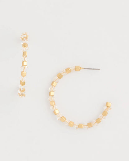 Chico's Hot Sale - Sea Foam Hoop Earrings White/Gold