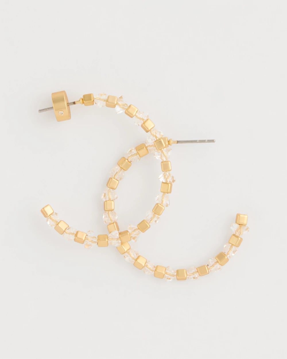 Chico's Hot Sale - Sea Foam Hoop Earrings White/Gold
