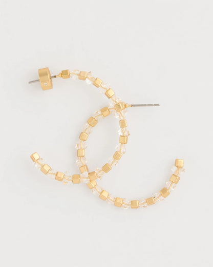 Chico's Hot Sale - Sea Foam Hoop Earrings White/Gold