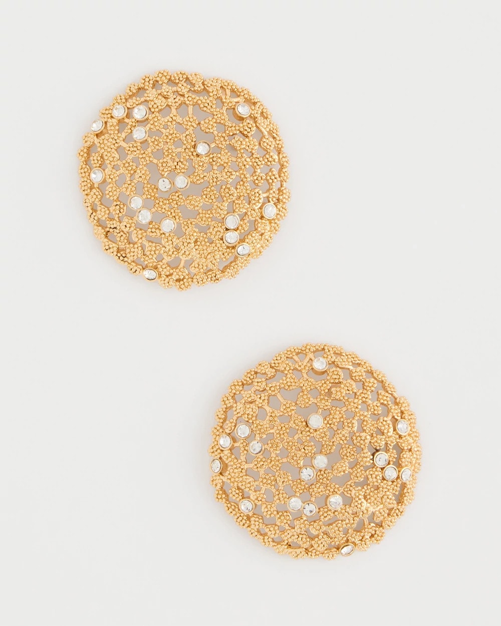 Chico's Latest - Sea Foam Medallion Stud Earrings Gold