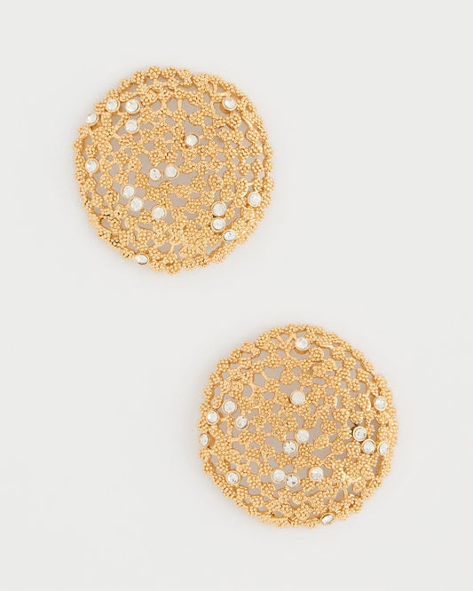 Chico's Latest - Sea Foam Medallion Stud Earrings Gold