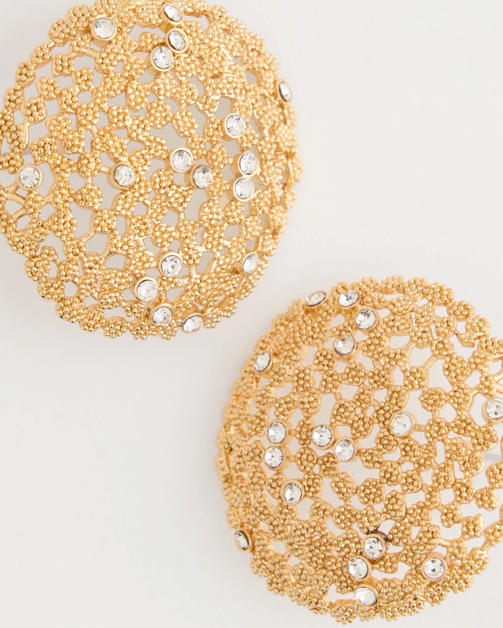 Chico's Latest - Sea Foam Medallion Stud Earrings Gold
