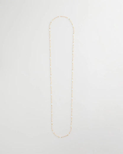 Chico's Everyday - Sea Foam Long Single-Strand Necklace White/Gold