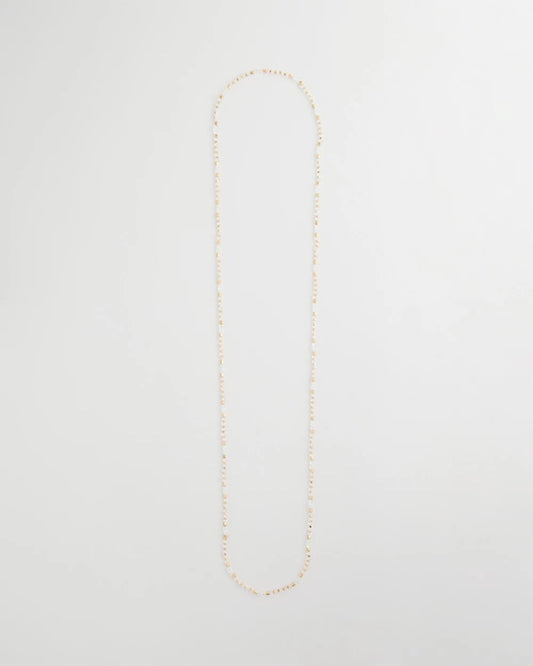 Chico's Everyday - Sea Foam Long Single-Strand Necklace White/Gold