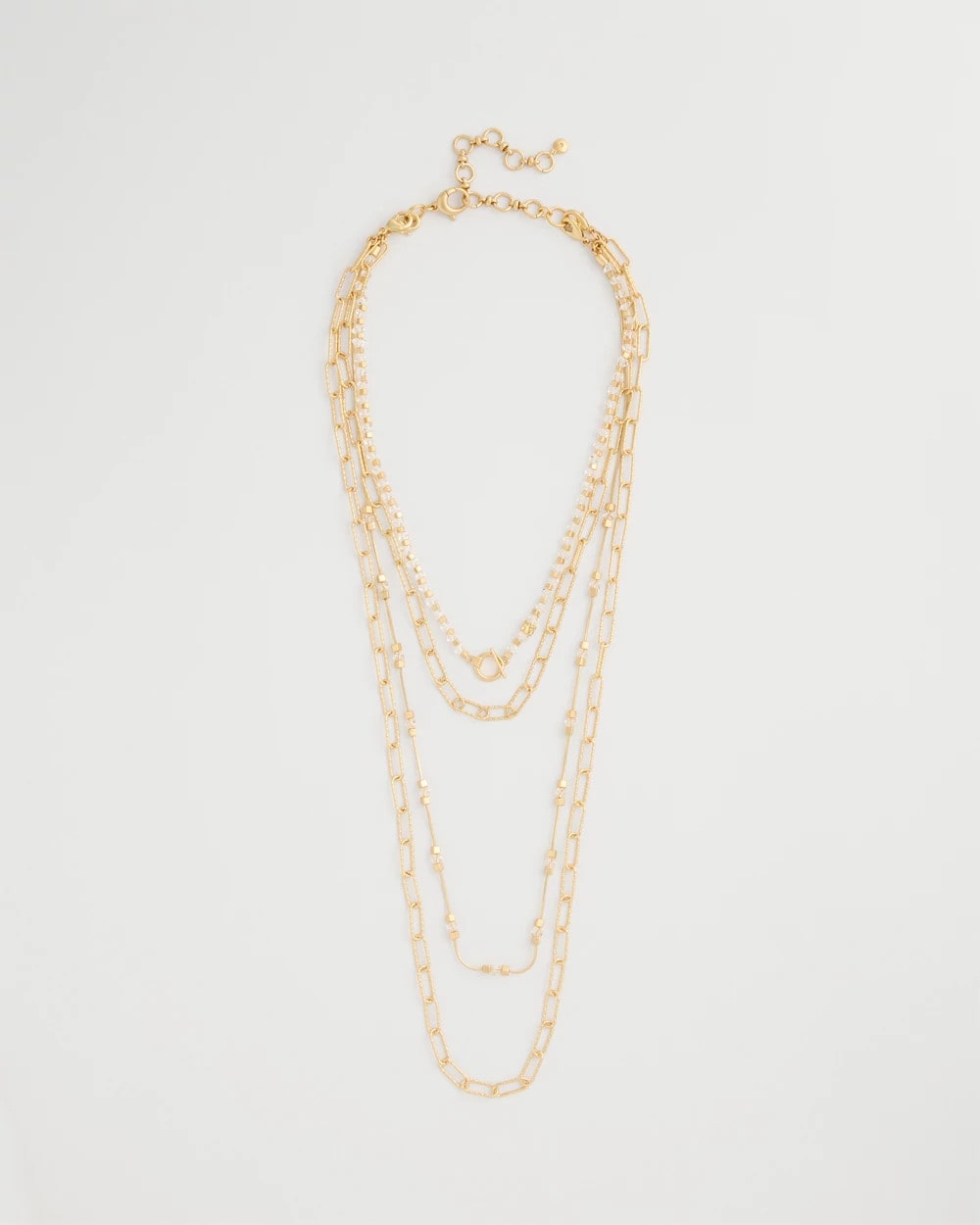 Chico's Quality - Sea Foam Multi-Strand Convertible Necklace Gold