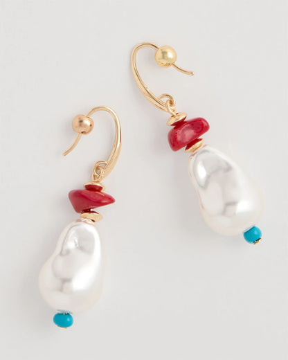 Chico's Sale - Beaded Linear Drop Earrings Multi
