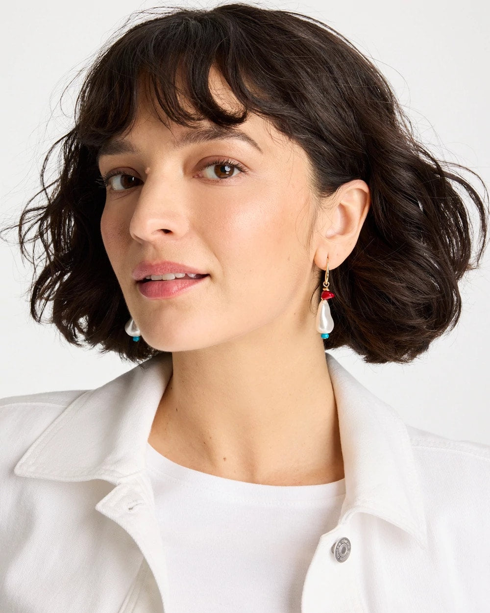 Chico's Sale - Beaded Linear Drop Earrings Multi