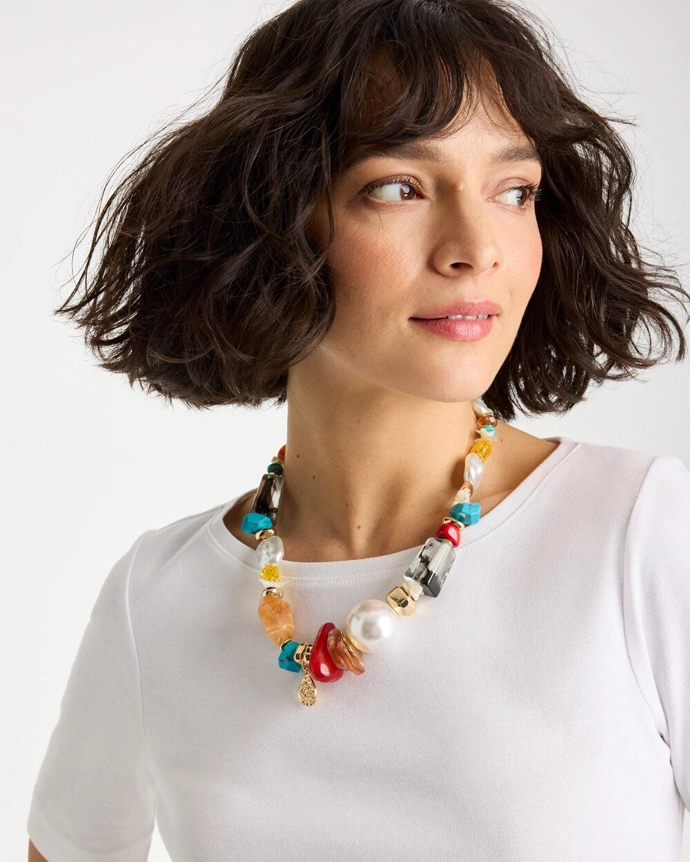 Chico's Sale - Chico's Originals Short Beaded Necklace Multi