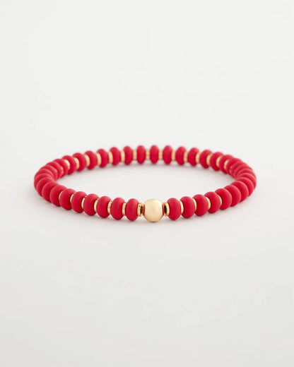 Chico's Deals - Red Beaded Stretch Bracelet Red